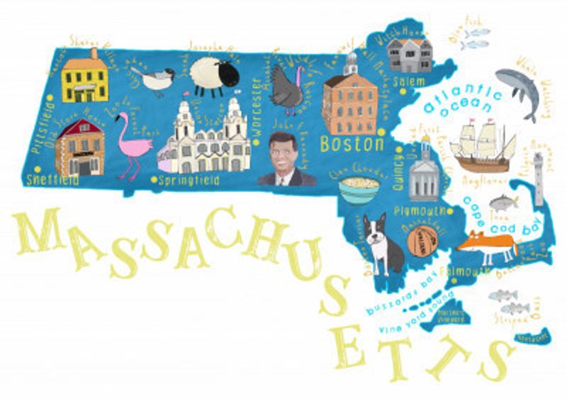 Massachusetts Travel Map