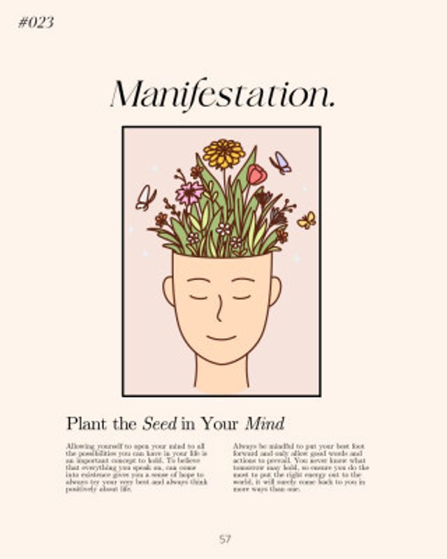 Manifestation with a serene figure