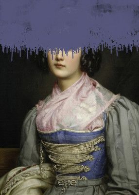 Portrait of Vintage Woman Collage