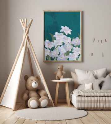 Narcissuss Flowers Turquouise