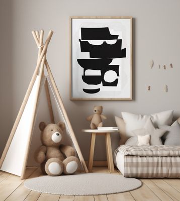 Black and White Cut Out Shapes 1