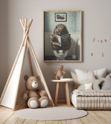 Porcupine In the Bathroom