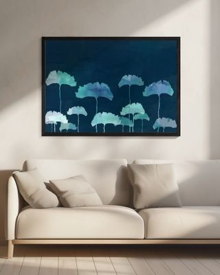 Blue Flowers Silhouette