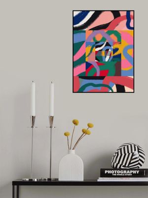 Colorful Line Ribbon Abstract