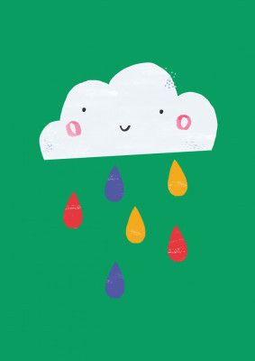 Cloud Simple Boho Kids &amp; baby nursery bright weather theme