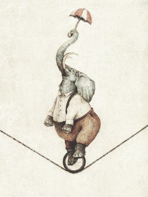 Unicycle While Holding An Umbrella