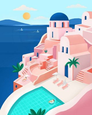 Tranquil Mediterranean Coastal Scene