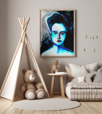 Lady watercolour woman portrait