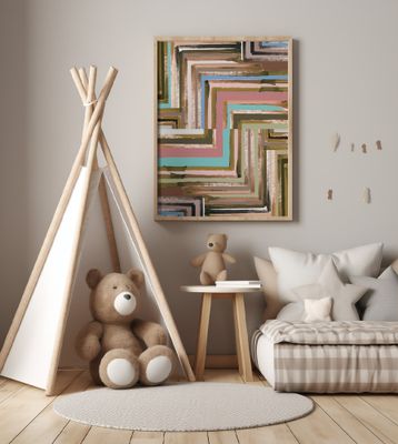 Rectangle of Zig Zag Lines No2