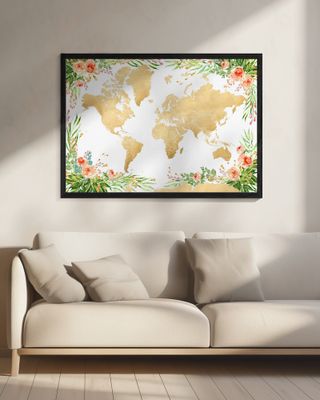 Blythe world map silhouette