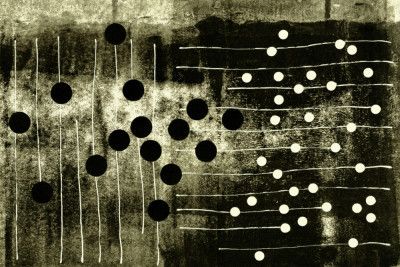 Grayscale Palette With Bold Black And White Dots