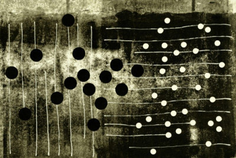 Grayscale Palette With Bold Black And White Dots