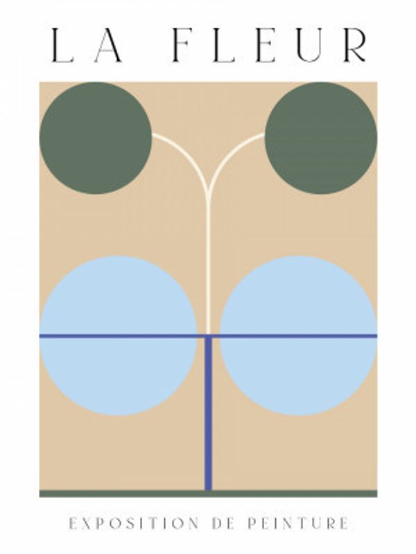 La Fleur Geometric Flowers Poster Set 11