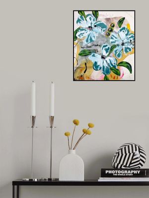 Bold Blue and Green Flowers