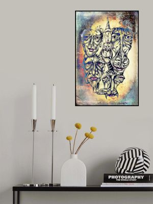 Shaman and faces of souls