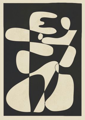 Modern Abstract Contrast – Noir