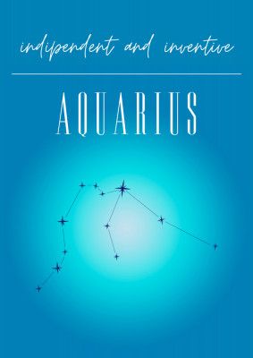 Aquarius Zodiac Print Art