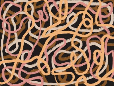 Tangled Array Of Colorful Lines