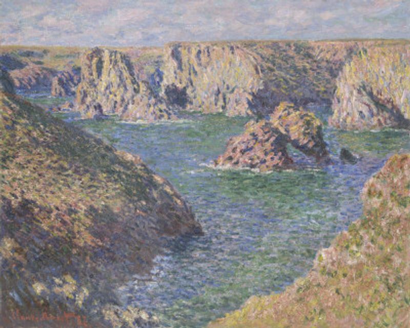 Port Domois, Belle Isle (1887) By Claude Monet