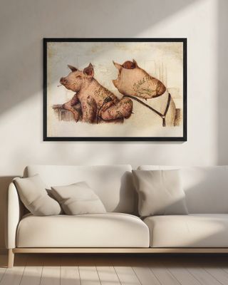 Tattooed Pigs In A Vintage Style