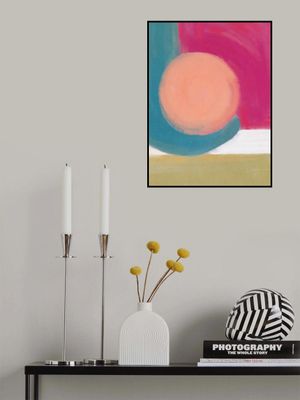 astel Color Palette With A Prominent Peach Circle