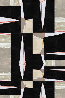 Abstract Black Jigsaw 2