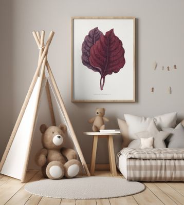 Pink Amarantus Leaf Illustration