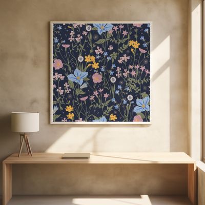 Wild Flower Meadow Moonlight Blue