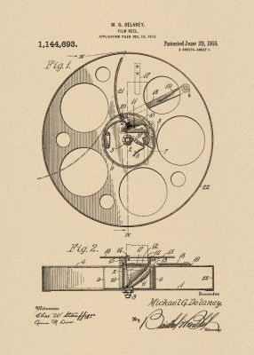 Film Reel Patent 1915