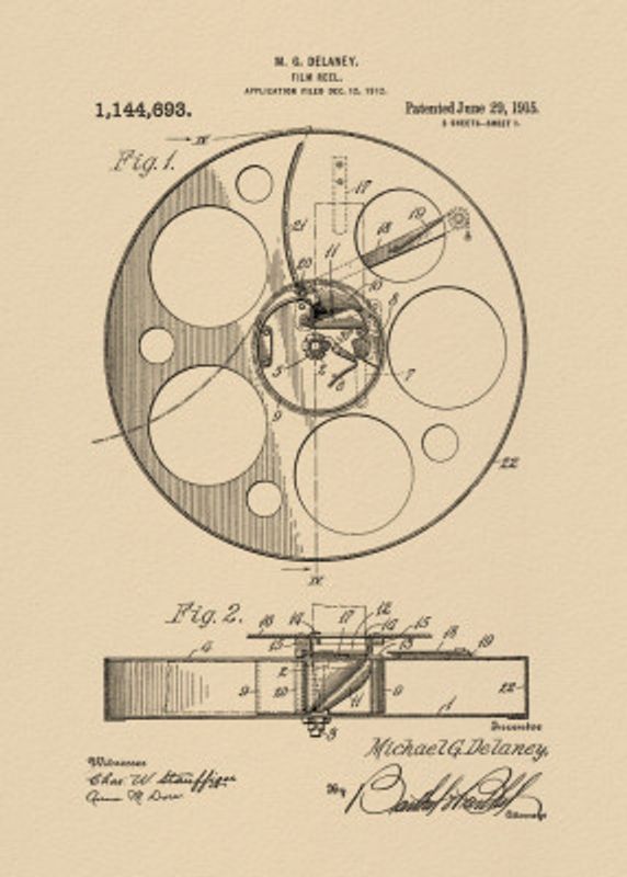 Film Reel Patent 1915