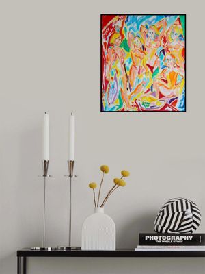 Five Tamaras Self portrait after Picasso Les Demoiselles d'Avignon, Tamara Jare,  oil on canvas, 2024