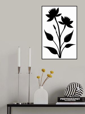 Two Prominent Flowers And Leaves