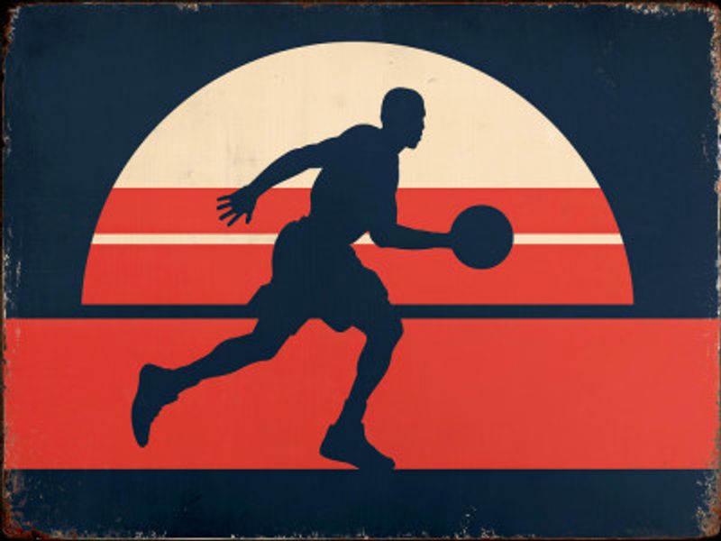 Basketball Metal Plate