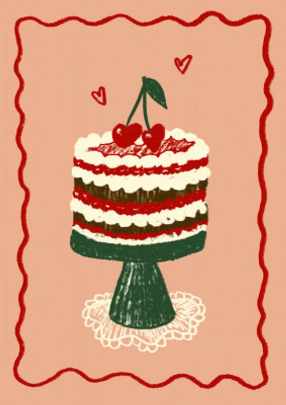 Poster Kirsch Torte Up