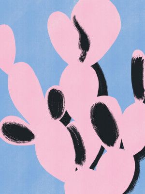 Pink Cactus Silhouette