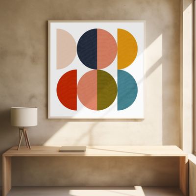 Mid Century Geometric Color Play 1