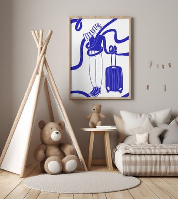 traveling day in blue