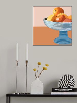 Blue fruit bowl