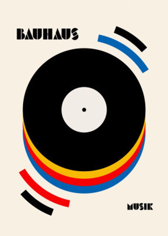 Bauhaus Musik Retro Illustration