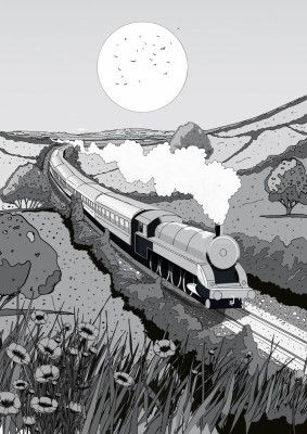 Train Black and White