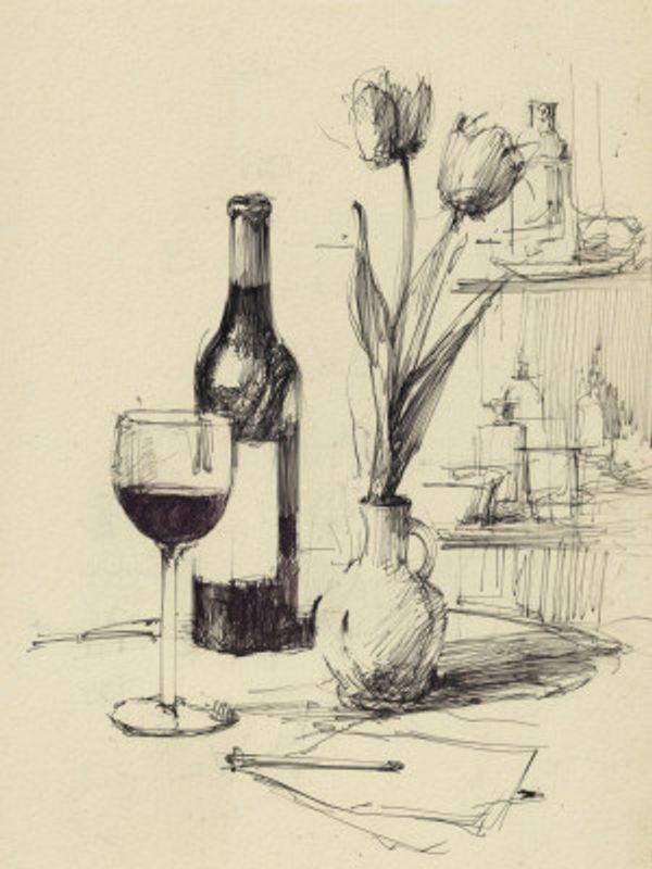 Café Still Life Sketch