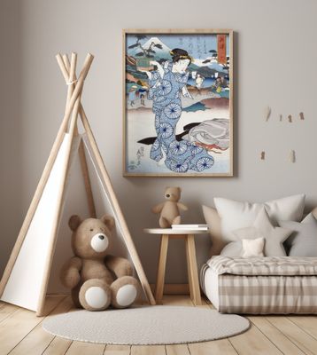 Japanese Woman (1830) Vintage Woodblock Print