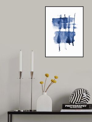 Navy Blue  Ink Flow 01 18x24