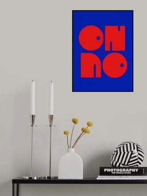 Bold Letters, Blue Background