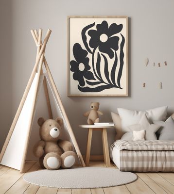 Textured Flower Silhouettes