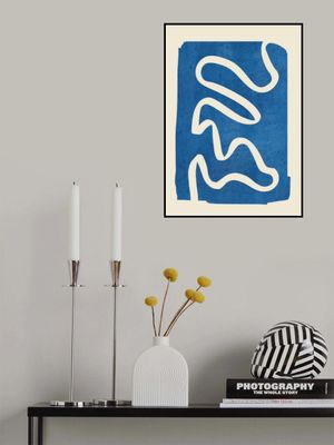 Geometric Abstract Minimal Blue