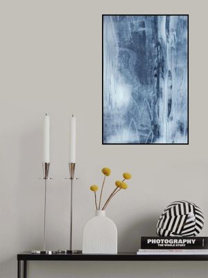 Blue Texture Flowing Vertical Lines