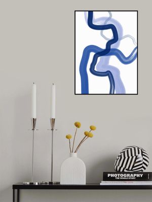 Fluid Blue Brushstrokes