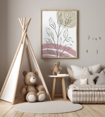 Delicate Line of Leaves