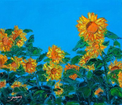 Sun Flower Oil On Canvas